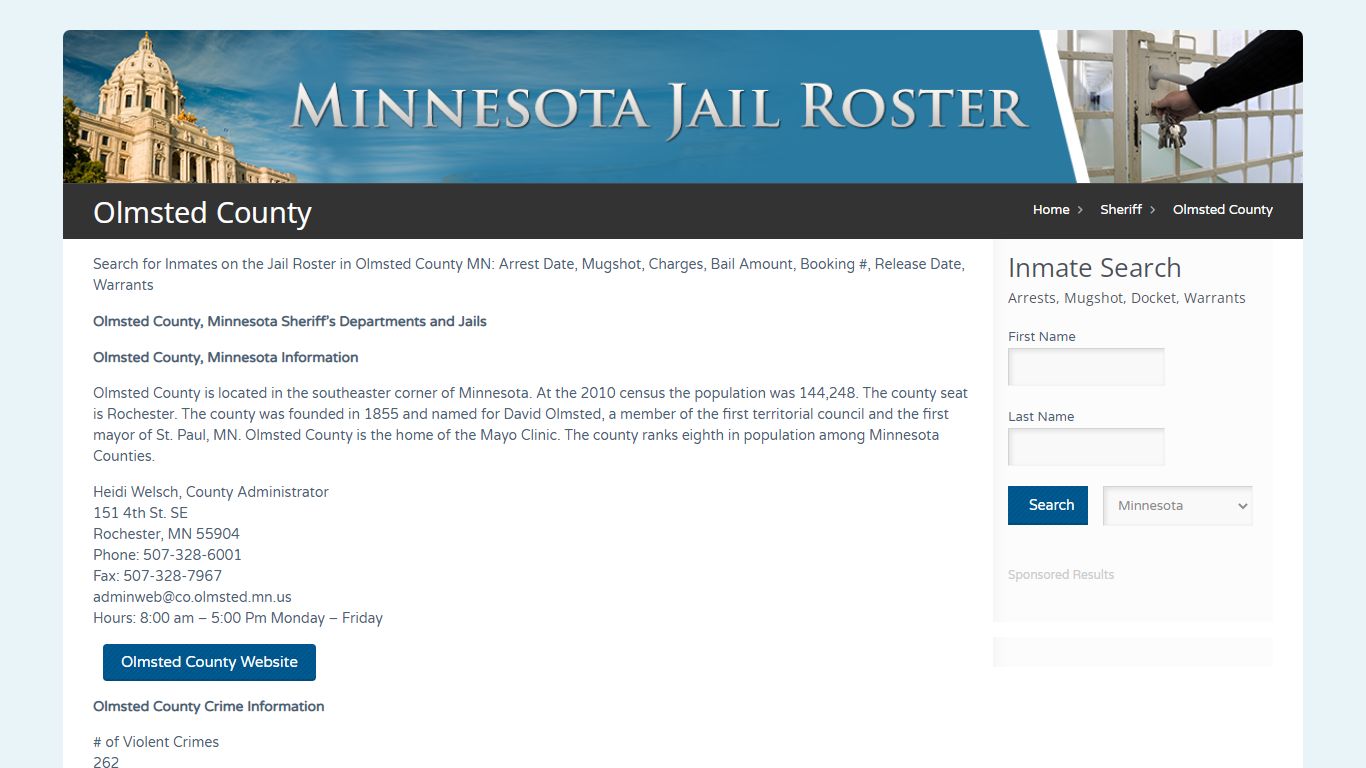 Olmsted County | Jail Roster Search